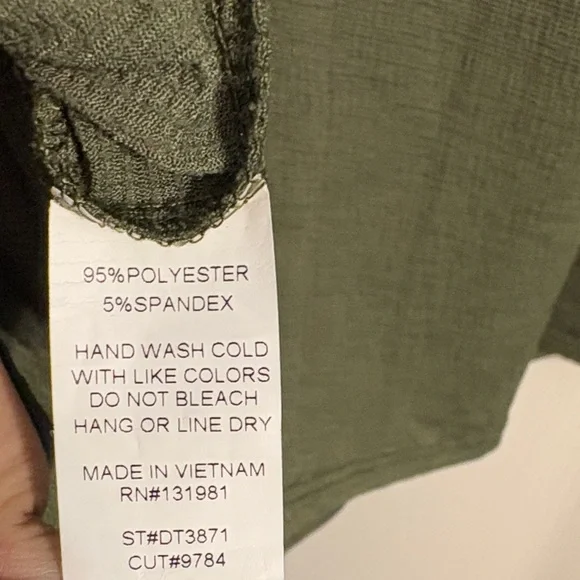 NAIF Olive Button-Up Blouse - Picture 7 of 7